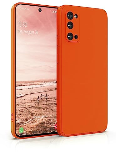 MyGadget Hülle für Samsung Galaxy S20 FE - robuste Silikon Schutzhülle TPU Case Slim Silikonhülle - Back Cover Kratzfest Handyhülle - Matt Orange