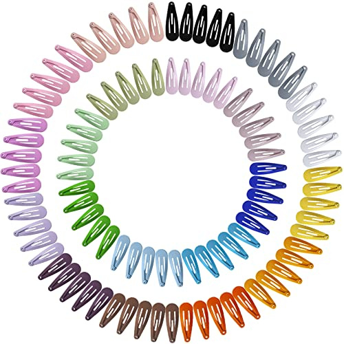 100 Pcs Toddler Hair Clips, 20 Colors, Mini Barrettes for Fine Hair
