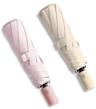 BAODINI Small UV Protection Travel Umbrella Compact for Rain and Sun UPF 50+ Windproof Portable 42 inch Umbrella for Women and Men