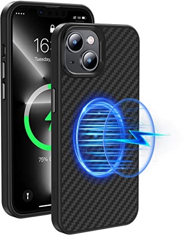BENKS iPhone 14 Hülle Kompatibel mit Magsafe, Stoßfeste Schutzhülle Militärschutz rutschfeste aus Dupont Kevlar 1500D Aramidfaser, Hülle für iPhone 14 (6,1Zoll)
