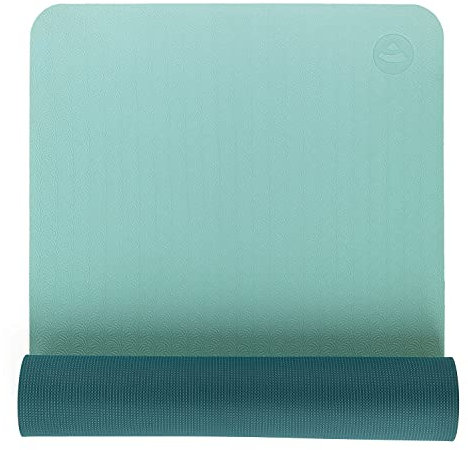 Bodhi Yogamatte Lotus Pro | Rutschfeste Übungsmatte | Sportmatte für Gymnastik, Pilates & Fitness | Antirutschmatte für deine Yogapraxis | Hypoallergene Trainingsmatte | aqua/teal