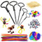 Kastanienbohrer Set, Kastanien Bastelset, Kastanienmännchen DIY Set mit Handbohrer, Zahnstocher, Federn, Pfeifenreiniger, Pompons, Augen - zum Basteln mit Naturmaterial