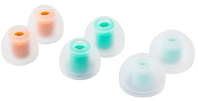 LINSOUL DUNU Candy Silicone Eartips S/M/L (3Paare) Bohrung Größe 4.6mm/Einzelflansch für Kopfhörer Düsen Durchmesser von 4.6mm-5.5mm