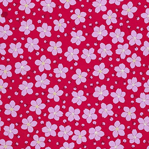 HEKO PANELS Stoff Oxford Wasserdichte Meterware Canvas-Stoff Polyester Stoff Zum Nähen Nähstoffe Möbelstoffe Dekostoffe Handwerken Wasserabweisend Blickdicht Blumen Pink 1 Meter 155 x 100 cm
