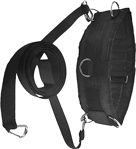 Running Training Resistance Belt Resistance Band Gym Waist Belt for Pulling Sled Gym Pulley Strap with Rings for Football Martial Arts