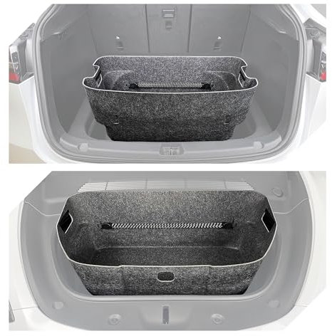 VLOX Tesla Model Y Organizer-Aufbewahrungsbox-Zubehör (Kofferraum- und Kofferraum-Set) – Autozubehör, Kofferraum-Aufbewahrungsbehälter – Autozubehör-Innenraum, Kofferraum-Organizer