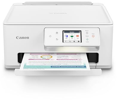Canon PIXMA TS7720 Wireless All-in-One Color Inkjet Printer – Print, Copy, Scan – Auto Duplex, 15/10 PPM, 2.7” Touchscreen, Compact Home Photo Printer with Easy Setup