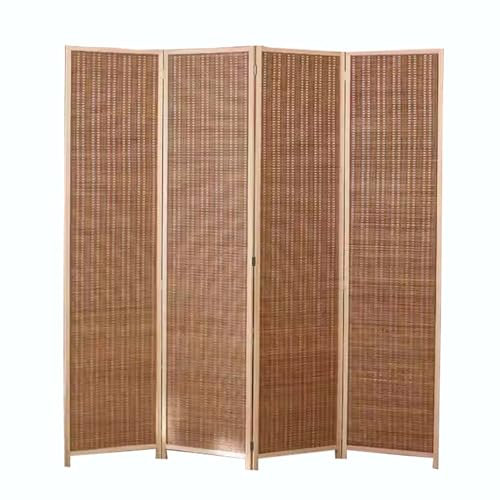 Trennwand Raumteiler Bambus 150x200cm, Paravent Holz 4 Teilig, Raumteiler Innen, Raumtrenner Wand Sichtschutz Für Schlafzimmer Wohnzimmer Büro Balkon Faltwand