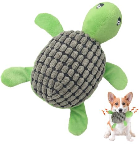 Spielzeug für Hunde, Schildkröte, Kauspielzeug für Hunde | interaktives Kauspielzeug für Tiere aus Plüsch, Schildkröte, Quietschendes Hundespielzeug