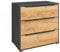 Vicco Kommode Ruben, Kommodenschrank, Goldkraft Eiche, 80 x 77.6 cm mit Schubladen
