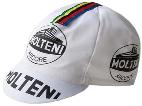 Fahrradkappe, Vintage-Team, Molteni, Weltmeisterschaft, Weiß
