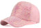 Hip Hop Fashion Hut für Frauen: Bling Sport Baseball Cap mit funkelnden Strass Rosa, rose, One size