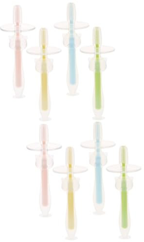 Healvian 2sets Zahnbürste Für Jungen Und Mädchen Silikon Basis Baby Zahnbürste Kleinkind Pinsel 4 Stücke * 2