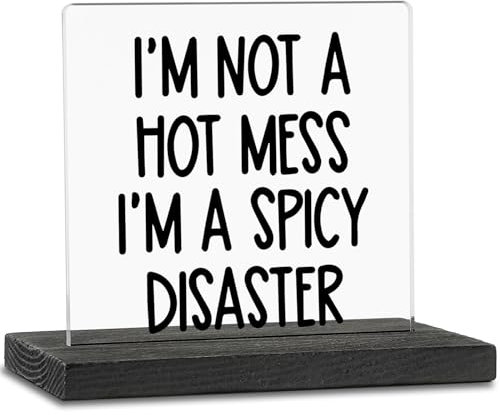 Funny Office Desk Decor Coworker Gift Office Desk Humor Funny Desk Signs for Women Office Sarcasm Sarcastic Home Office desktop Cubicle Sign Gifts for Women Co worker Friends Employee ZBB61