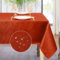 Softalker Tischdecke Herbst 140x240 Abwaschbar rostrot Jacquard-Wellenmuster Wasserabweisend Abwischbar Fleckschutz rechteckig Tischtuch für Outdoor Garten Party Geburtstag Halloween Autumn Fall