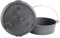 SANTOS Dutch Oven mit Deckel - Schmortopf für Außenküche - 5,7 L/6 Qt Feuertopf - Gusseisen - ideal für Lagerfeuer, Feuerstelle, Kohle- oder Gas-Grill