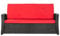 Setgarden® Bankauflage Polyrattan Gartenbank Sitzauflage, Bequeme Sitzauflagen für Gartenbänke – perfekte Auflagen für Ihr Gartensofa oder Ihre Hollywoodschaukel (Rot, 180x60x50 cm)