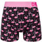Dedoles Boxershorts Herren & Jungen Unterwäsche Trunks Baumwolle lustige Designs Dinosaurier Hamster Spiele Maulwurf Geschenk, Motiv: Flamingos und Herzen, Farbe: Schwarz, Gr. XL