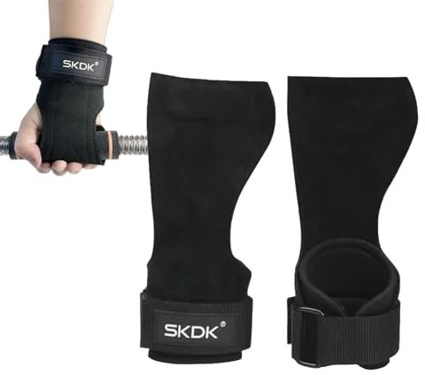 LIANRISES Zughilfen Krafttraining Frauen Männer Gym, Lifting Straps, Fitgriff Zughilfen, Griffhilfen Kraftsport, Rutschfeste, Leder, Einstellbar