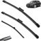 Limpiaparabrisas Escobilla Coche para Audi A3 S3 8V Sportback 2020 2019 2018 2017 2016 2015 2014 2013 2012 26in+18in+13in, Parabrisas Escobillas Limpiaparabrisas, Fácil Instalación Exterior Automotriz