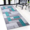 Floordirekt Teppich Läufer New York - Teppichläufer auf Maß - Meterware, Flurteppich, Küchenläufer, Teppich für Küche, Flur & Wohnzimmer Türkis (80 x 200 cm)