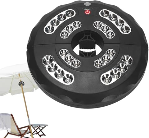 Luces para Sombrillas | Luces Exteriores Recargables | Impermeable 3 Modos Ajustables Recargable Para Decoración De Jardín Camping Reuniones En Patio Trasero