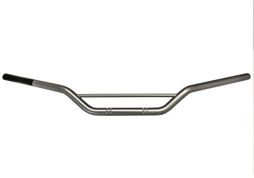 Accossato Guidon en acier pour moto/motocross/enduro, pli bas, 22 mm de diamètre-Silver