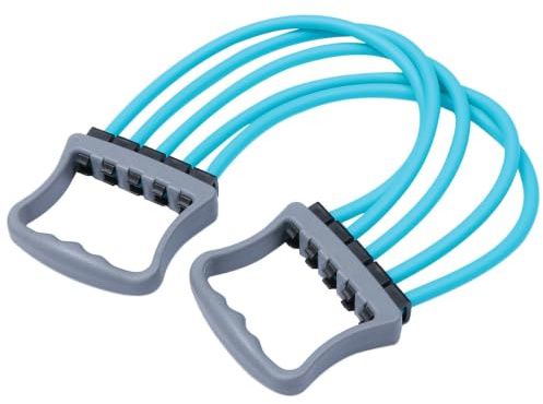 Verstellbarer Brustexpander Blau, mit Abnehmbarer Feder TPR Pp | Ergonomische Griffe, Leicht zu Transportieren, Kraftanpassung, für Zuhause und Büro, Kompakt Verstaubar
