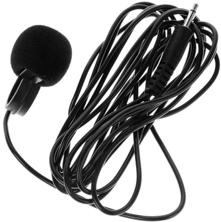 Instrumentenmikrofon mit Verstärkerfunktion für Aufnahmen, Schwarz, 5 M | Tragbares Clip Design, Hohe Klangtreue, für Flöte und Mundharmonika, Abs Kunststoff, Robust, Leicht