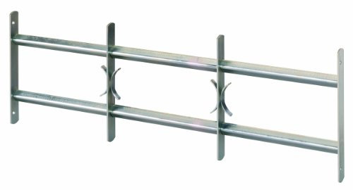Alberts 553609 Fenstergitter Amsterdam | ausziehbar | galvanisch blau verzinkt | 300 x 1000-1500 mm