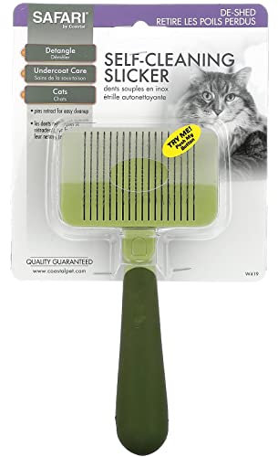 Coastal Pet Safari Self-Cleaning Slicker Brush for Cats by Coastal Pet