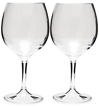 GSI Outdoors Nesting Red Wine Glass Set for Compact Storage and Comfortable Drinking, 15 fl. oz., 79312
