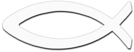 Uljö Fisch-Aufkleber Weiß 13 cm