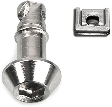 RACEFOXX - Set di 8 chiusure rapide, chiusure per rivestimento moto, viti a esagono incasso/dentatura interna, 14 mm, in acciaio