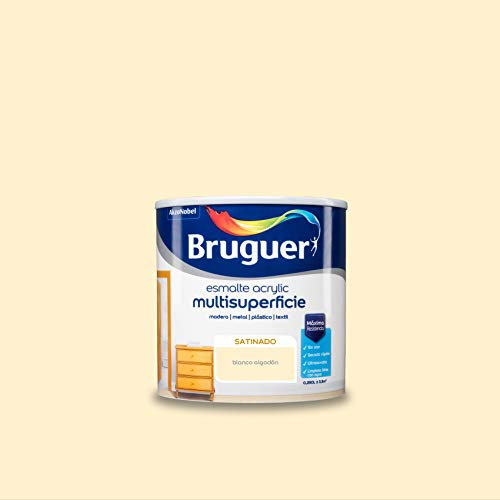 Bruguer Acrylic Multisuperficie Esmalte al agua Satinado Blanco Algodón 250 ml