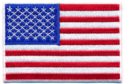 80 x 50 mm Amerika Flagge USA Flag Washington Patch Aufnäher Aufbügler 0640 X