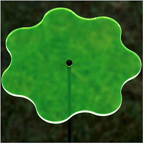 Verre acrylique Attrape-soleil Wavy 14 cm Fluo Transparent fluorescente avec tige 60 cm – choix des couleurs – Attrape-soleil neongrün