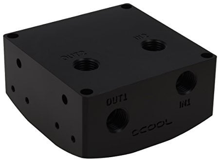 Alphacool 13188 Eisdecke D5 Aufsatz Acetal G1/4 (VPP755/VPP655/TPP644/MCP655) V.3 CPU Wasserkühlung Pumpen, schwarz