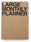 JSTORY Großer Monatsplaner, flach aufliegend, undatiert, ganzjährig, flexibler Einband, Ziel-/Uhrzeit-Organizer, dickes Papier, umweltfreundlich, anpassbar, genäht, A4, 16 Monate, 18 Blatt Kraftpapier
