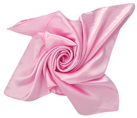PB-SOAR Einfarbiger Schal Bandana Halstuch Kopftuch Nickituch, 13 Farben auswählbar (Rosa)