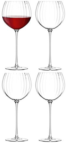 LSA Aurelia Balloon Glass 570ml Clear Optic | Set of 4 | Mouthblown & Handmade Glass | AU15
