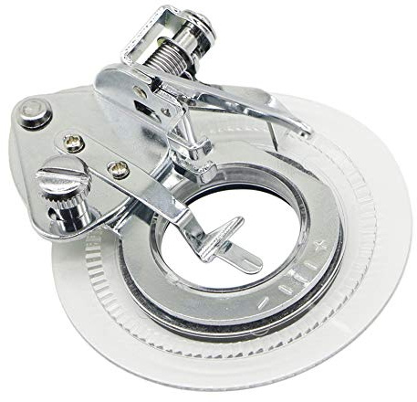 WeFoonLo Pratique Circulaire Broderie Fleur Stitch Presseur Pied Marguerite Modèle De Disque De Fleur Stitch Pied Rond pour Maison Machine À Coudre Chanteur Frère Janome Low Shank