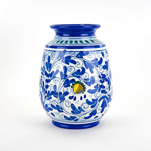 CEAR ceramiche - Handdekorierte blaue Vase aus sizilianischer Keramik