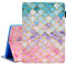 AUSMIX Case for iPad Mini 5 4 3 2 1, iPad Mini 5 Case iPad Mini 4 Cover, Slim Fit Premium PU Leather Folio Stand Wallet Cover with Auto Wake/Sleep Smart for Apple iPad Mini 1 2 3 4 5,Fish Scales