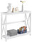 Yaheetech Console Table, 2 Tiers Entryway Table with Storage Shelves, Wooden Sofa Table for Entryway Hallway Living Room Bedroom,101.5x30x81cm,X-Design, White