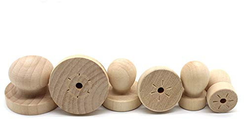 ANCLLO 3 x Holz-Stempelgriff in verschiedenen Größen.