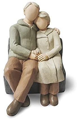 Paar-Jubiläums-Skulptur, handbemalte Figur, Geschenke für Ehemann und Ehefrau, Hochzeit, handbemalte Figur, Geschenk, glücklicher 20. bis 50. Jahrestag, Statue für Sie und Ihn