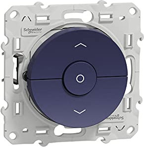 Schneider Electric - Odace, interrupteurCobalt, 3 boutons montée/descente/stop pour volets-roulants - S550208