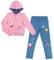 Peppa Wutz Pig Mädchen Set Sweatjacke und Leggings (Rosa, 98-104)