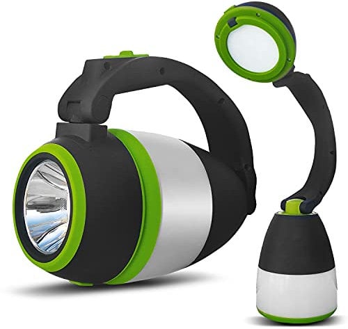Maclean MCE294 3 in 1 LED-Lampe Campinglampe Tischlampe Taschenlampe Klappbar Outdoor 3 Lichtmodi 1W 60-200LM Kaltweiß 6000K IP20 (Batteriebetrieben: 3xAA 1,5V)